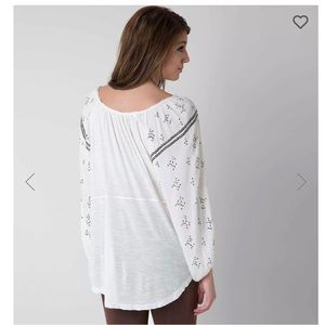 Free People Embellished lace up split neck small bell jaw  string top sizeS/P